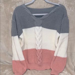 color block sweater